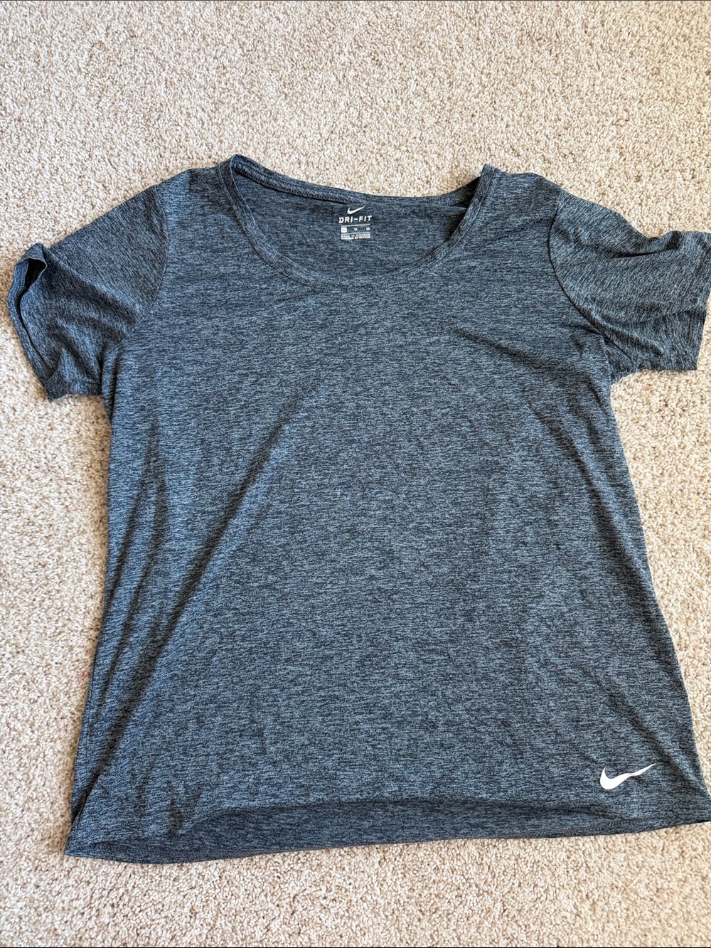 Nike Women's Short Sleeve Dri-FIT Tee - Charcoal Heather
